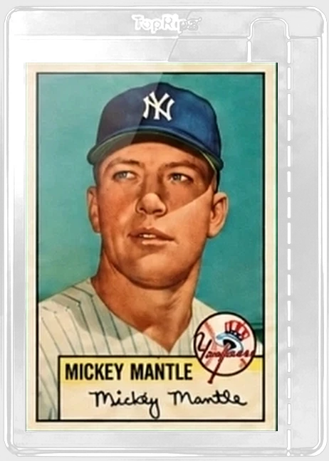Mickey Mantle card held in a clear TopRipz loader